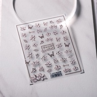 [CORAL SEA] Flower Canyon Butterfly 5D Manicure Nail Sticker Manicure Sticker Manicure Accessories M