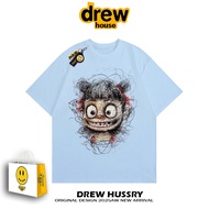 Drew Official Flagship Store Loose Cotton Short Sleeve T-Shirt Couple Matching Pure Cotton Printed Y