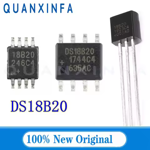 5PCS DS18B20 Temperature Sensor Thermometer 18B20 TO-92 DS18B20U MSOP-8 DS18B20Z SOP8