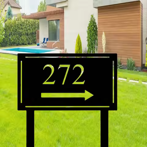 Custom Metal Address Sign,Address Garden Stake,Personalized Lawn Address Sign,Address Yard Stake,Hou