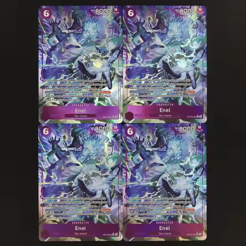One Piece TCG OPCG English OP15-060 Enel SR 6 Cost Purple Enel Play set Textured Foil Embossed Card 