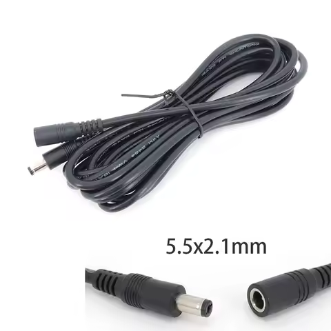 0.5/3/5m DC male to Female jack Plug Extension connector Cable 5.5x2.1mm 18awg 7A for Power Adapter 
