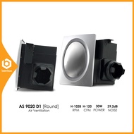 AireGard AS-9020D1 Air Ventilation Exhaust Fan Silent Series (Round) (Silver) 110cfm 4" / 4 Inches -