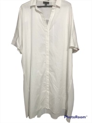 Kemeja Tunic dress Panjang Putih Branded Wanita Women Polos Original
