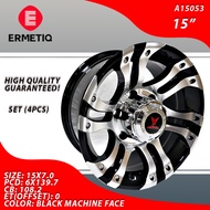 4 PCS / ERMETIQ  MAGS / WHEELS / RIM 15" A15053  SIZE: 15X7.0  PCD: 6X139.7  CB: 108.2  ET(OFFSET): 