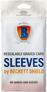 Beckett Shield Standard Size Card Sleeves – Resealable Graded Card Sleeves 100CT – MTG Card Sleeves are Smooth &amp; Tough – Compatible with Pokemon, Yugioh, &amp; Magic The Gathering Card Sleeves