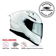 Spyder Recon 2 V2 - Plain Full Face Helmet Dual Visor (Free Clear Visor)