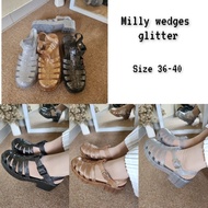 MILLY WEDGES GLITTER ADULT WOMEN'S WEDGES/ WOMEN'S WEDGES/