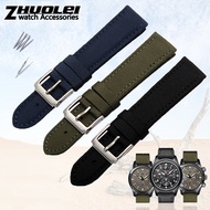 For SKX007 SKX009 wristband Nylon Canvas Durable Sport Padded Watch Strap comfortable Leather Lining