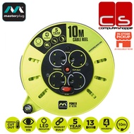 Masterplug Pro-XT 10 Meter 4 Gang 13A Cassette Reel Portable Extension - CMU10134SL