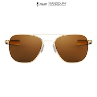 RANDOLPH - Aviator - 23k Gold & American Tan แว่นตาทรงนักบิน แว่นกันแดด