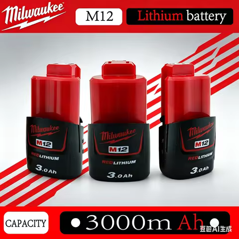 Original Milwaukee M12 battery 12V 2AH, 3AH, M12HB2, M12HB3 M12-18FC charger 48-11-2402 48-11-2411 M