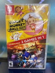 全新 Switch NS遊戲 超音鼠 音速小子 力量+ 現嚐好滋味！超級猴子球 合集 Sonic Forces + Super Monkey Ball Banana Blitz HD Double Pack 美版英文版