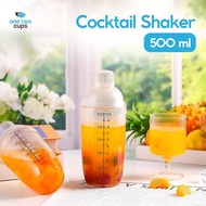 Cocktail Shaker Mixer Bartender Cobbler Cup Style 500ml - Bartender Shaker Stainless Steel 500ml Dri