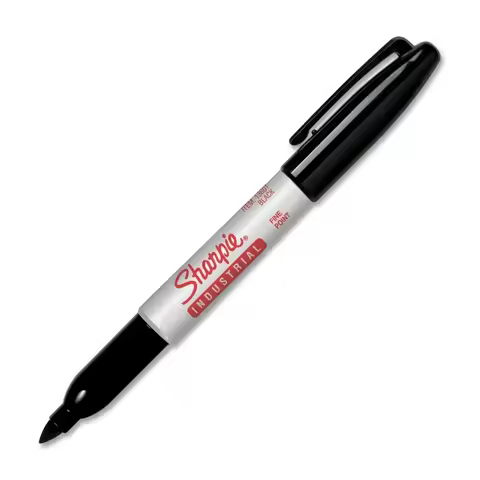 2Pcs/Lot Sharpie 13601 Industrial 1mm Fine Point Permanent Marker Tough Under Extreme Conditions Bla