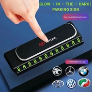 [Ready Stock] Car Temporary Parking Card Number Plate Parking Card Luminous Parking Phone Number for