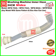 Midea Washing Machine Inner Hose Pipe Drain 34CM MFW-701S / MFW-751S / MFW-801S / MFW-901S IDH-34CM