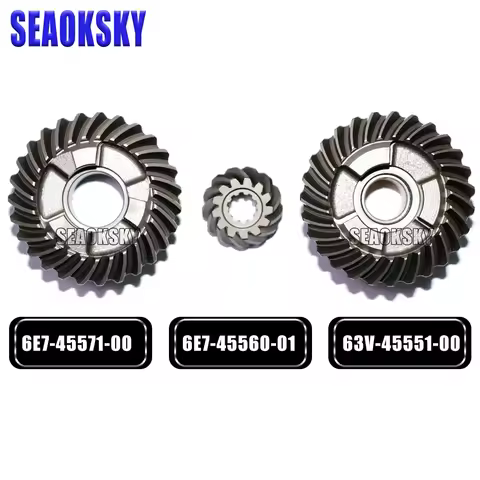 Gear Set for Hidea 2 Stroke 15HP 15F Boat Motor 6E7-45560-01 63V-45551-00 6E7-45571-00