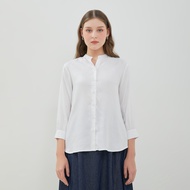 DUST Blouse 7/8 Arva White Comfease (D.13194) blouse women white blouse