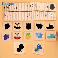 Koolsoo Shadow Matching Puzzle Fruits Animals Puzzle Animals Cognition Fine Motor Skill