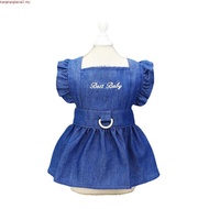 Dog Denim Skirt Summer Pet Dog Jean Dress Fashion Female Dog Clothes Puppy Costume