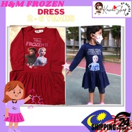 ❤️❤️ [1 - 7 Years ] H&M Disney Frozen Dress Princess ELSA Kids Girl/ Baju Budak Perempuan/Dress Froz
