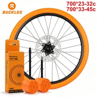 BUCKLOS Ultralight TPU Inner Tube 700C Gravel Bike Inner Tube Bicycle 700X23 32 33 45C French Valve