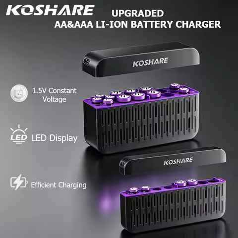 KOSHARE NEW 8/16 Slot AA&AAA Rechargeable Batteries Charging Set 4255mWh 1100mWh Lithium Battery Sma