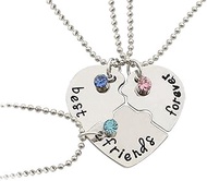 Best Friend Gift Necklaces for 3 Girls Friendship Gifts for Women Friends Heart Necklace for Best Fr
