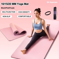 🔥【3 Thickness】NBR Yoga Mat 10/15/20MM | Extra Thick & Non-Slip ✅ Home & Gym Use | Mat Bola Lembut (瑜