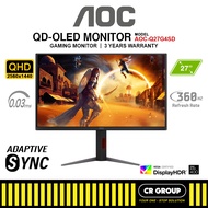 AOC Q27G4SD 27-inch 360Hz QD-OLED Gaming Monitor (3Yrs AOC Warranty)