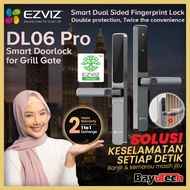 EZVIZ DL06 Pro Dual Finger Print Grill Door lock Digital Lock PIN Code RFID Key Tag App Alert Door B