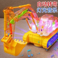 Toys Children Excavator Toys Children Baby Boys 1-3-6 Years Old Electric Toys Tank Lighting Music 5/