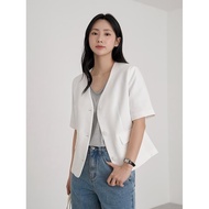 Codibook|Korea Korea 09WOMEN Lolang Tweed Collarless Jacket Women's Clothing