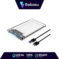 FIDECO USB 3.0 External Hard Drive Enclosure Casing for 2.5 inch 7mm/9.5mm SATA HDD SSD Support UASP