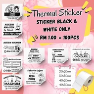 Sticker Label. Aiskrim Malaysia, Vendor & lain2.