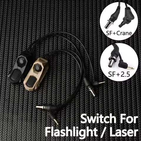WADSN Tactical AXON Dual Control Switch SF/2.5/Crane Plug Pressure Pad For M300 M600 M340 M640 ANPEQ