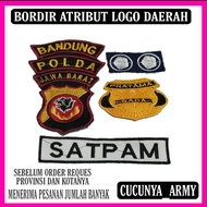 BORDIRAN ATRIBUT LENGKAP / ATRIBUT SATPAM / SECURITY UNTUK SEMUA WILAYAH READY