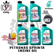 ORIGINAL PETRONAS SPRINTA 4T VARIANTS F700 15W50 F900 10W40 10W50 F100 SAE40 F300 20W40 4T ENGINE OI