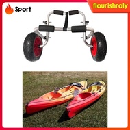 [Flourish] Boat Kayak Canoe Cart Float Mats with Airless Tires Canoe Transport Cart