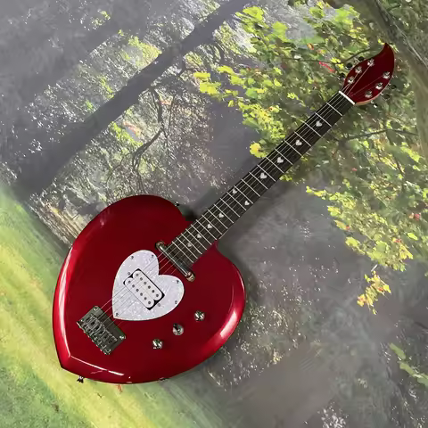 Red Heart electric guitar as a guitar gift for your beloved one guitars