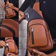 MAN139- ZUKO Waistbag - ESL01 Tas Selempang Sling Bag Port USB Warna H