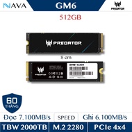 SSD Predator GM6 512GB M.2 NVMe Gen4 High Speed, 5 Years