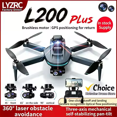 New L200 Plus GPS Drone Factory 4K Professional HD Dual Lens 3-Axis Gimbal 360° Laser Obstacle Avoid