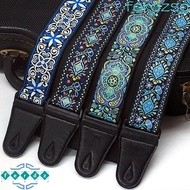 JENNIFERDZSG Guitar Belts, Ethnic Style Adjustable Guitar Strap, Adjustable Strap Vintage Embroidered Print High Quality Guitar Shoulder Belt Ukulele