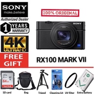 Sony Cyber-Shot DSC RX100 VII Mark 7 Free Extra battery 64gb memory/bag/tripod/cleaning kit