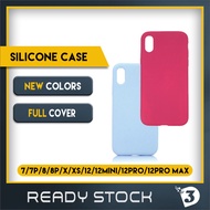 12 7 7P 8 8P X XS Ready Stock Candy Colors Soft Silicon Full Cover For Phone 12 7 7P 8 8P X XS Casin