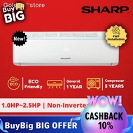 ♘[WM] Panasonic &amp; Sharp Air Conditioner 1HP/1.5HP/2HP/2.5HP/3HP Non-Inverter R32 Aircond [CS-PN9WKH/PN12WKH/AHA9XCD]