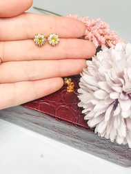 Anting giwang permata hijau xuping