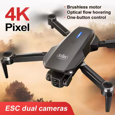 New E88 Plus WIFI FPV Drone Wide Angle HD 4K 1080P Camera Height Hold RC Foldable Quadcopter Dron He